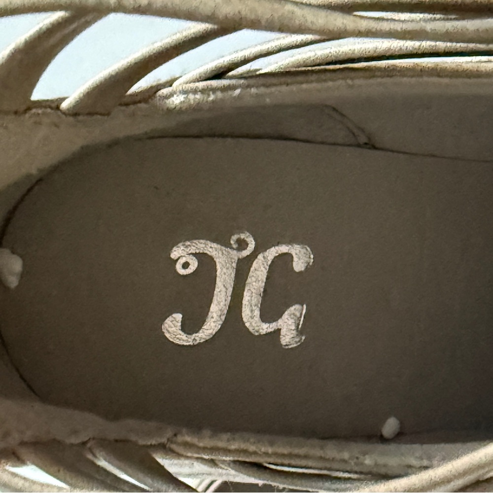 JC Grey Women's Strappy Heeled Ankle Boots Block Heel - Taupe Size 10 - Picture 11 of 13